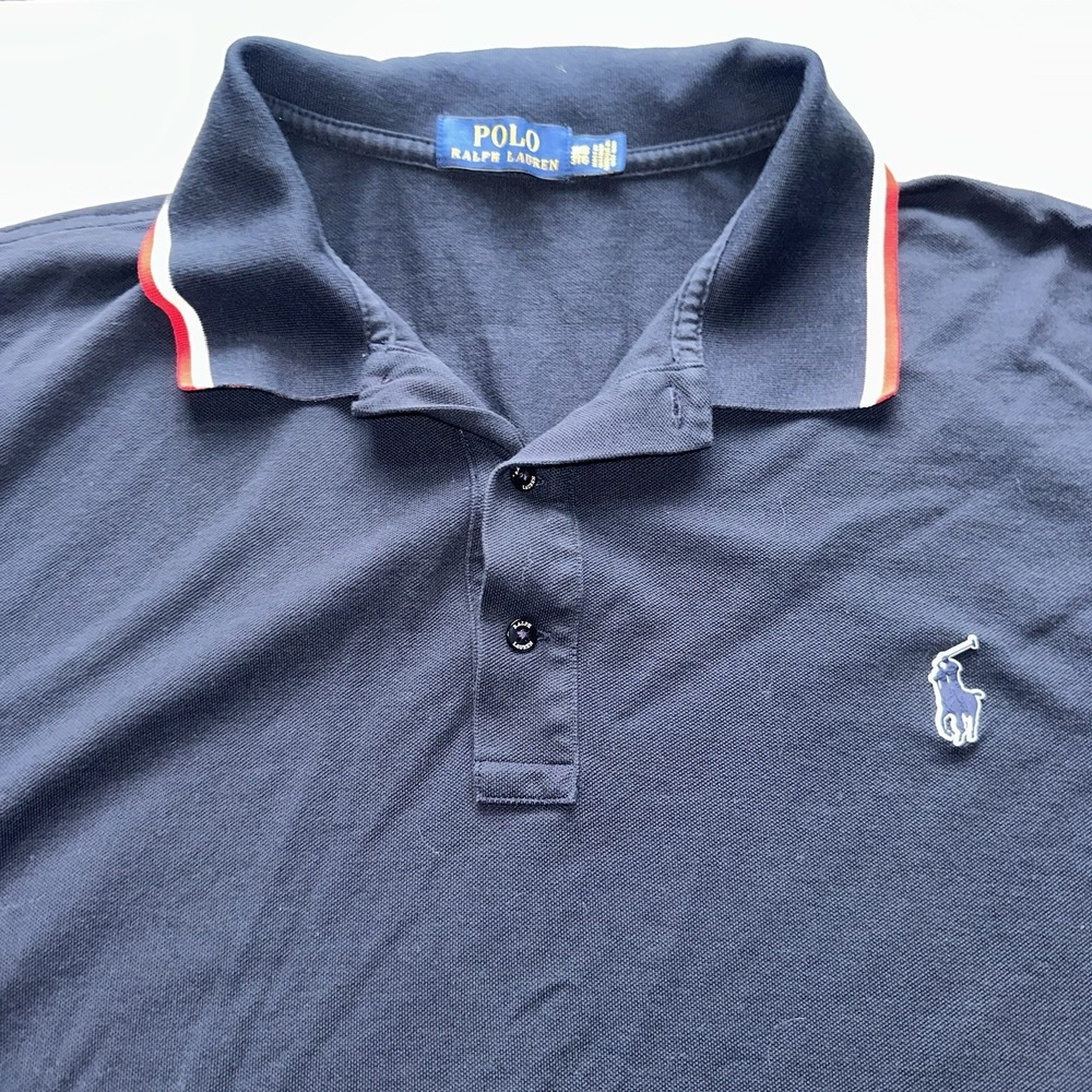 Polo Ralph Lauren Men 3XBT Blue Polo Shirt Graphic Under Collar Big Pony 3XL - Picture 4 of 12
